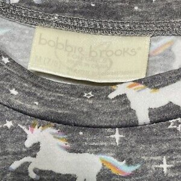 Girls Unicorn Pajama Bobbie Brooks 7/8 - Picture 5 of 12